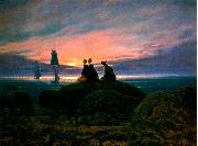 Moonrise Over the Sea Caspar David Friedrich